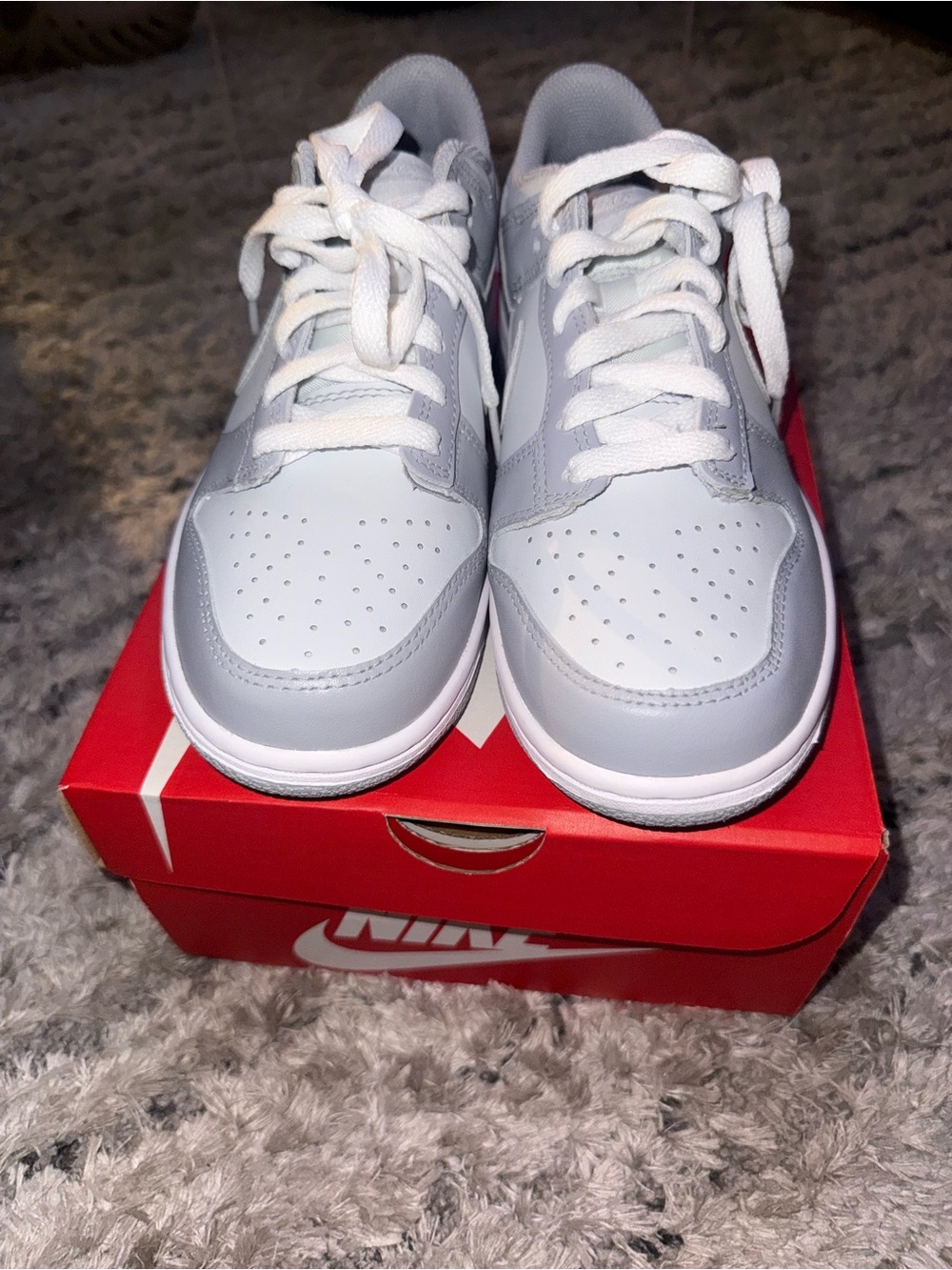 Nike Low-Top Sneakers in Light Gray & White - Picture 8 of 10